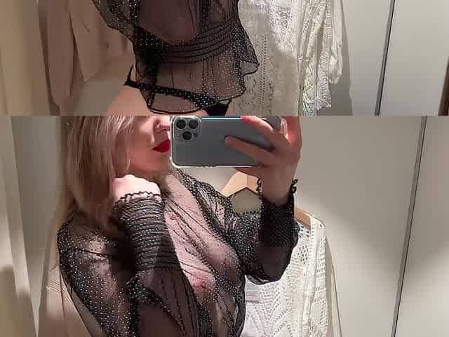 Watch Thought Transparent Blouse Try On Haul Changing room Haul
