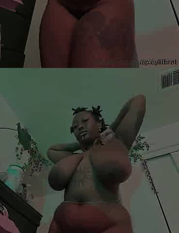 Sexy Black Exposed Dancing with Giant Melons