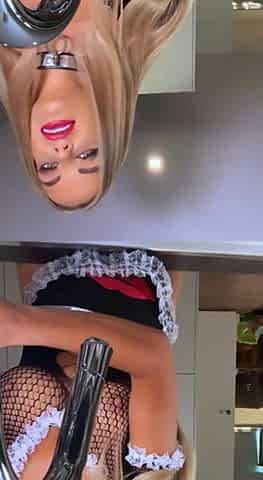 Big boobs webcam slut toys her asshole