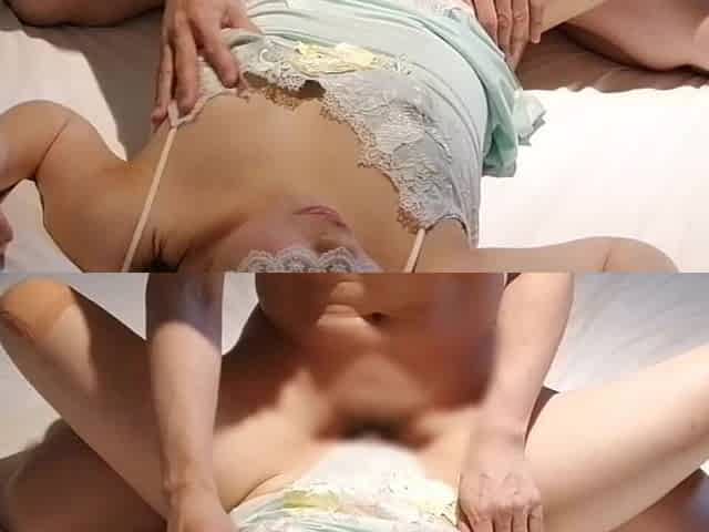 Sexual Intercourse with a Married Woman in Sexy Lingerie the Big Swaying in the Missionary Position and Back Are Erotic Home M