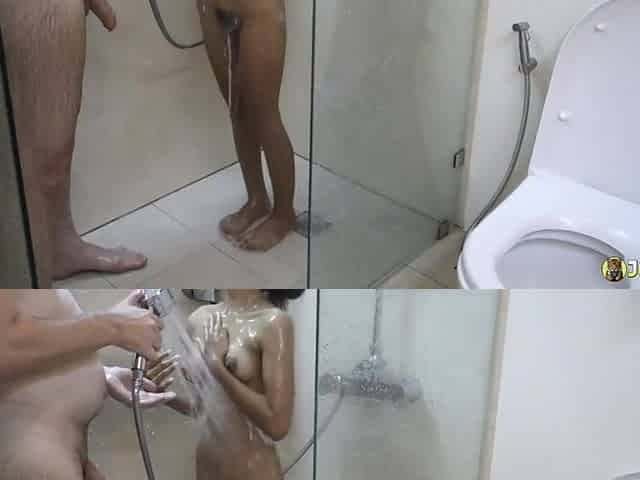 JohnTronX - Shower and bath sex with a youthful hot Oriental amateur