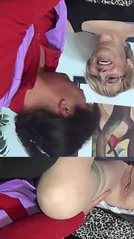 Mature Ladies From Germany Sucking Cock in Threesome
