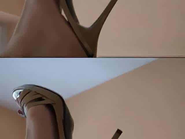 Amateur In Tight Gold High Heeled Sandals