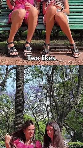 Student Girls Seduce Guys in a Public Park and Take off Their Panties