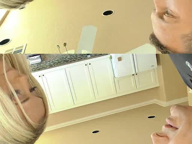 Raunchy Persuasive Blond Screws Her Probation Officer In Kitchen
