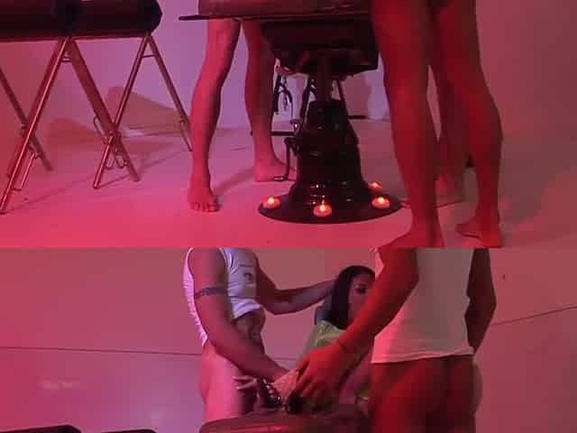 Gangbang Sex With A Slut Gets All Her Holes Filled With Lisa Rose