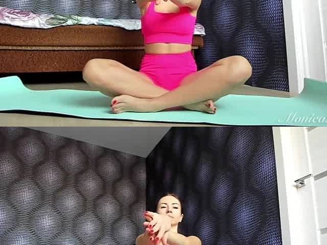 Sexy Yoga Flow in Short Shorts - Legs, Feet & Deep Stretches