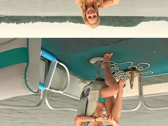 Blonde Teen Step-Sister gets a Public Creampie on a Boat