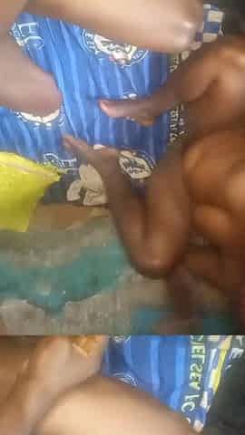 Early morning homemade clips with a ebony shiny Afro woman