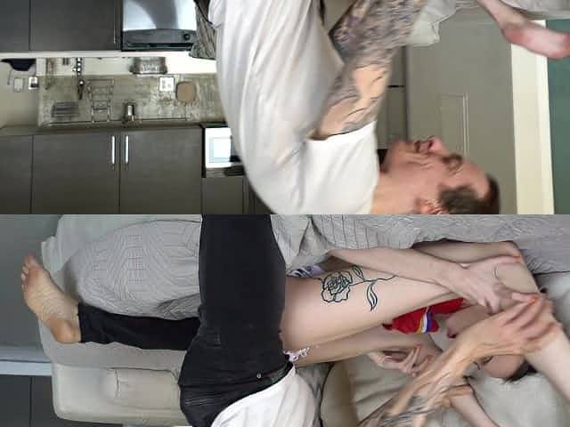 Anorexic teen Aria Haze enjoys a huge thick phallus of tattooed fellow Owen Gray