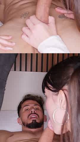 Reverse Gangbang with 3 Beautiful Babes