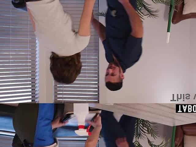 Small maid gets double permeated by a janitor and an suggest worker