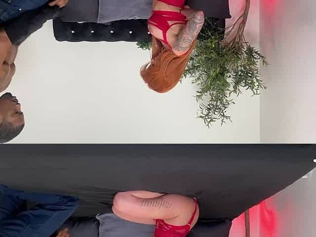 Spicy Redhead British Hotty Likes Large Ebony Rod - Isiah Maxwell BBC
