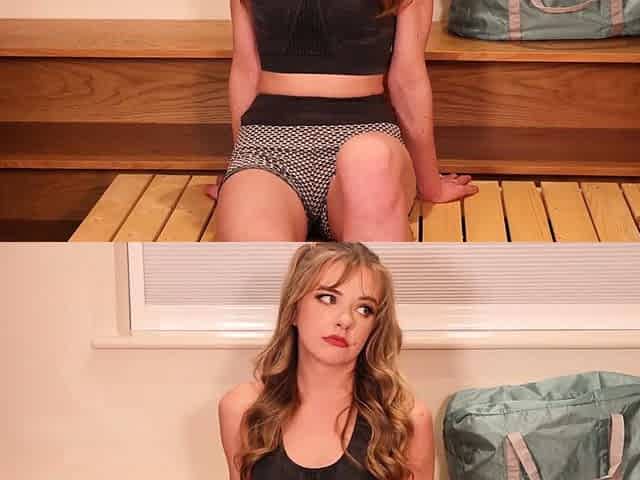 Blonde Gabie Makes You Jerk Your Dick While She Strips Off