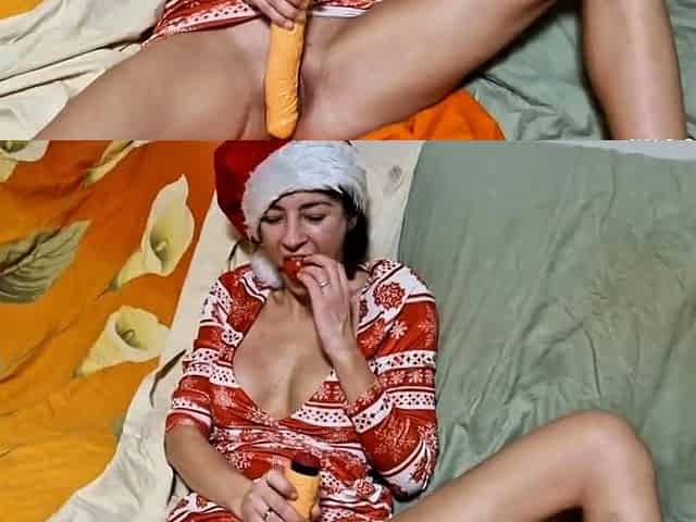 Christmas Squirt with Big Tits and Sex Toys