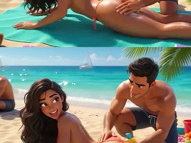 Secret Summer Heat in the Beach Abode Jacuzzi with My Partner's Closest Ally (ai Generated)