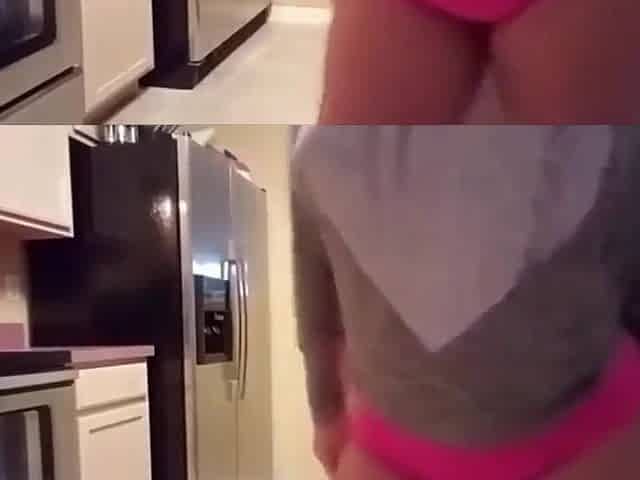 Large hot booty Twerking in pink Pants