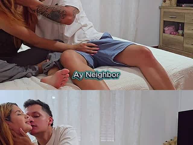 My Neighbor Is Staying at My House. I Can't Resist the Urge and Ask Her to Let Me Fuck Her.