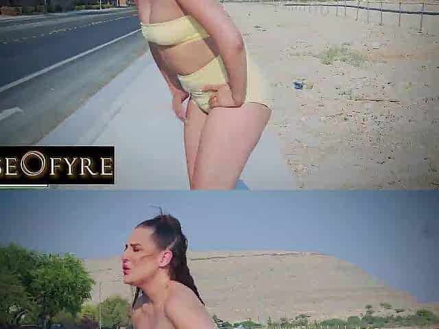 HOUSEOFYRE- Large Butt Hitchhiker Jogger takes ride and bangs a stranger