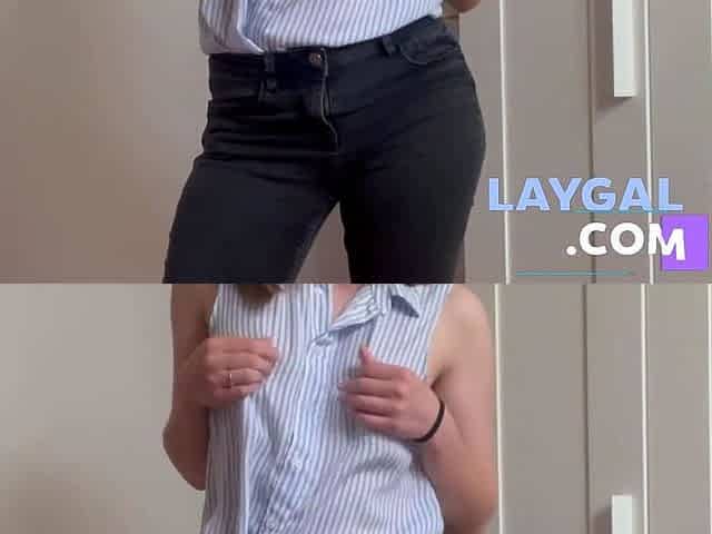 French Amateur Fingers Herself After Work