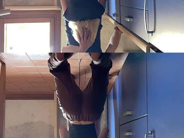I banged my roommate in the kitchen