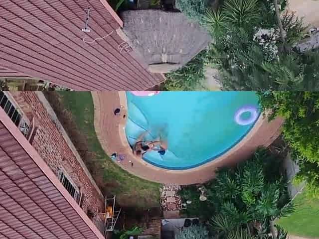 Dji Drone Flying around the neighbourhood i caught my cuckold old nieghbour sharing his wife