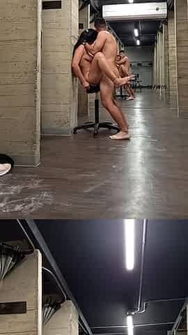 Married Mexican woman screwing with her coworker during work hours