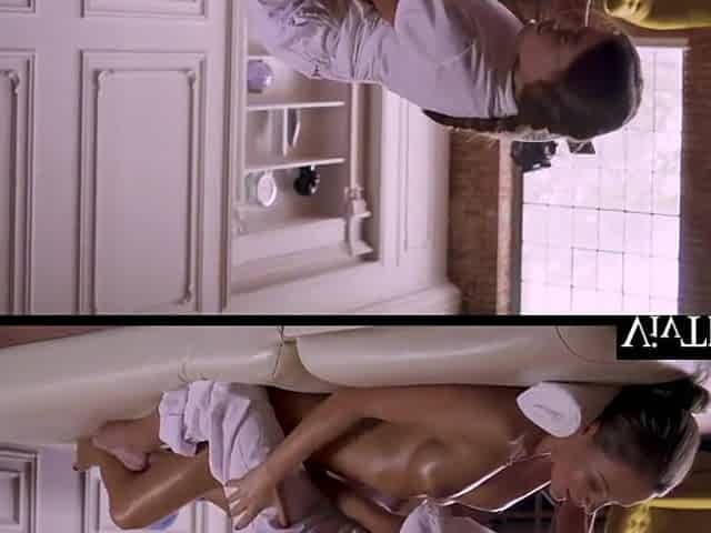 Slippery Lesbian Scissoring As Masseuse Seduces Her Sexy Client - Viv Thomas, Tina Kay And Eveline Dellai