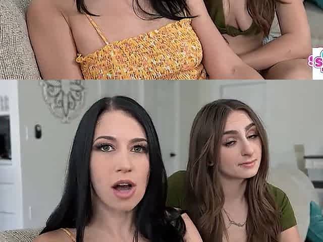 "Drop Your Hard Dong In Our Slots" Alex Coal And Penelope Kay Entice Stepbro For Cum Exchange