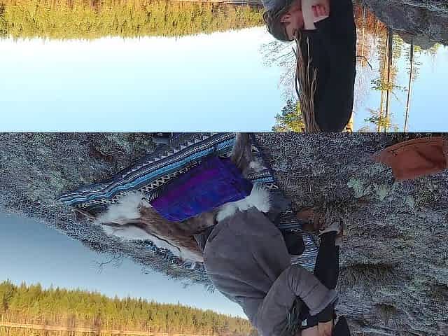 Sex on a reindeer skin next to a forest lake - RosenlundX - 60fps