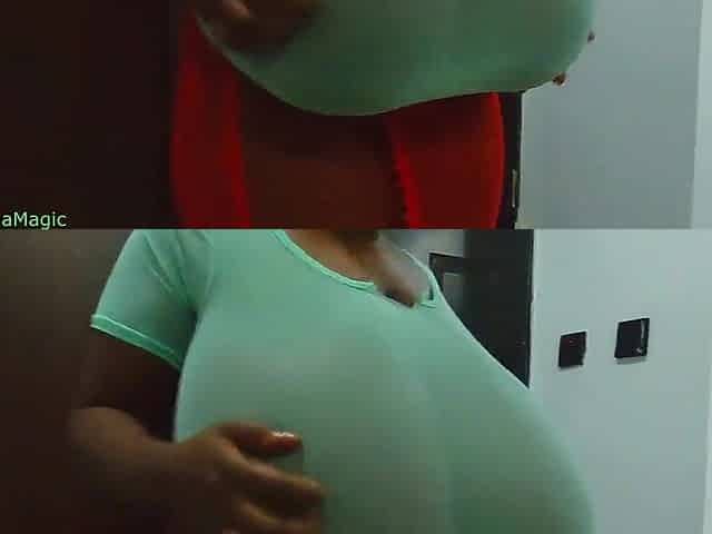 Huge Oiled Up Monster Tits Close up - Big tits ebony mom