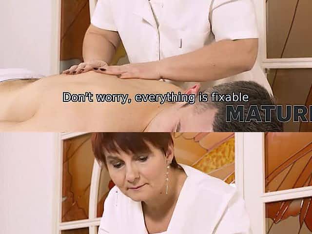 MATURE4K. Priceless enjoyment of aged woman and client in the massage parlor