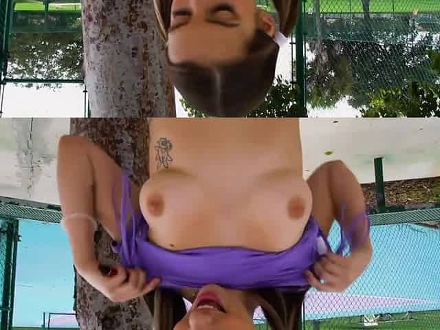 Real thin teen with natural tits prefers doggystyle fuckery