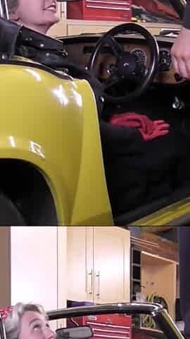 Vintage car garage fuck