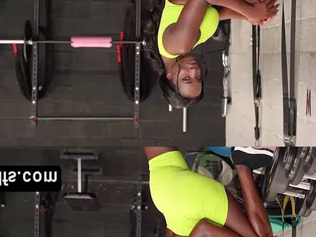 Ideal black mother I'd like to fuck workout and screw wit the fortunate instructor