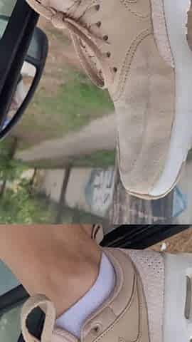 Tatiana teasing her Nike Air Max and feet