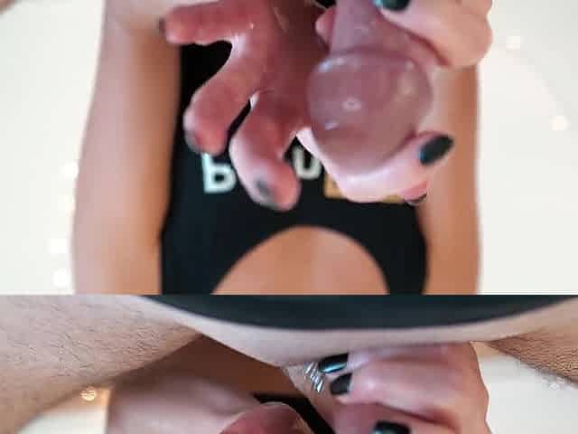 Super Ultra Fast Speed Tugjob - 17 seconds to the huge ejaculation (post climax)