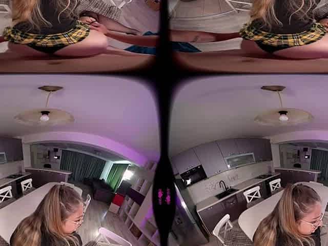 Lustful girl in glasses smutty sex video