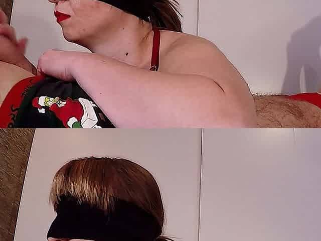 Red lipstick on my neighbour's knob