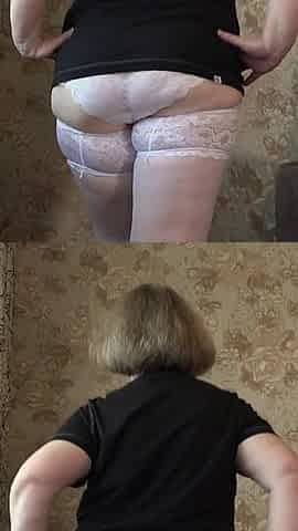 Gorgeous Ass in White Panties, Busty MILF Turns You on