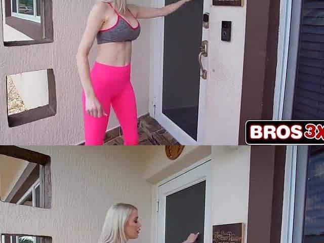 From Jog to Goo: Blond Cougar Gets Pounded and Creamed by Neighbour