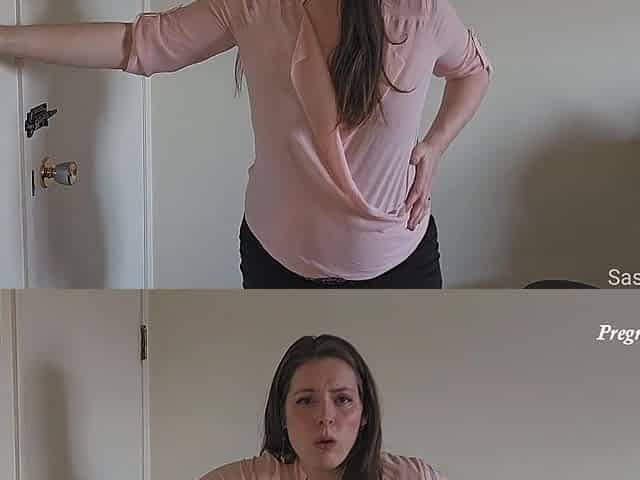 Pregnant MILF with big tits hot video
