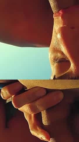 Amazing Blowjob on the Beach - Lots of Cum All Over My Face