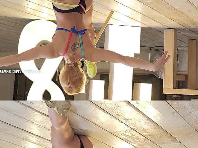 Lara Frost pretty movie with gymnastic elements