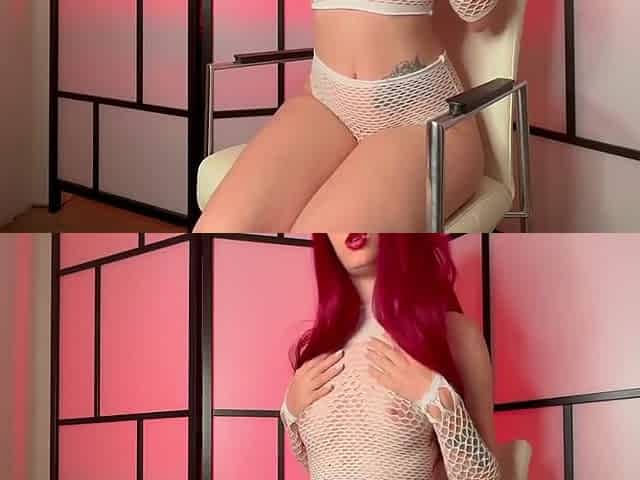 Fishnets & Glass Dildo With Trixie Fox