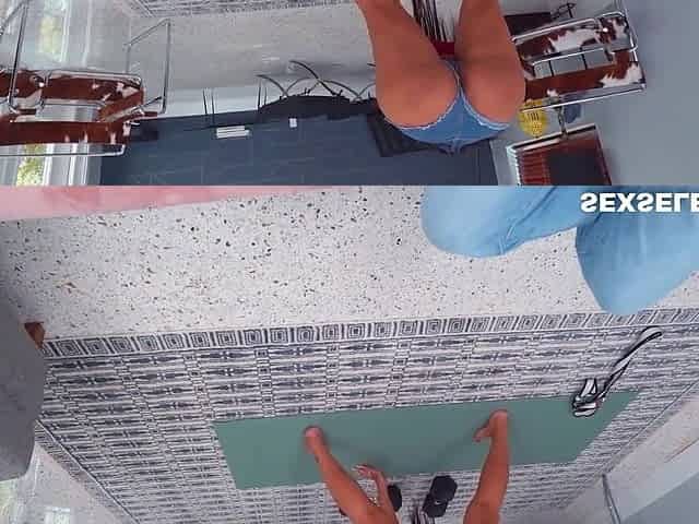 Hot ebony chick came to his place to bounce hard on his dick