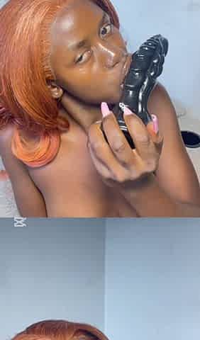 Big Booty Ebony Rides Huge Dildo