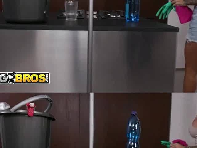 BANGBROS - Kinky Maid Coco Bae Takes A Coarse Pounding After Stripping Nude To Clean The Abode
