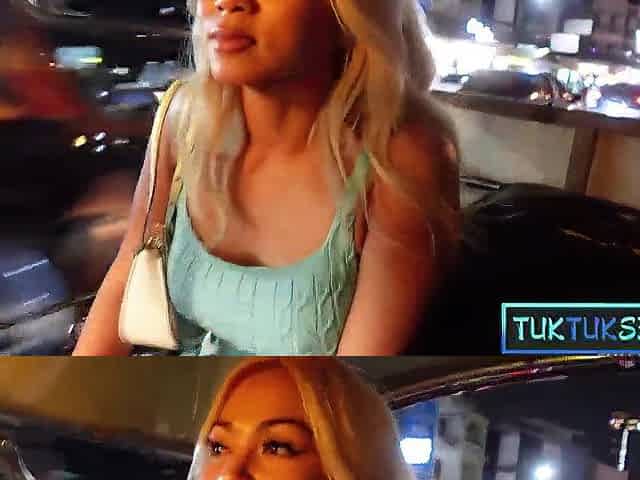 HAWT blond Thai mother I'd like to fuck amateur taken for a ride in a TukTuk and greater quantity