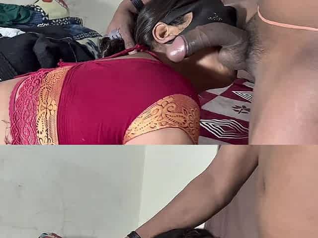 Very beautiful Hot indian Desi bhahi get fucked and Blowjob